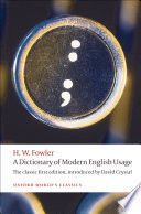 A Dictionary of Modern English Usage PDF Book By H. W. Fowler