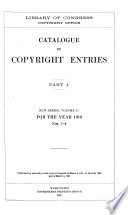 Catalog of Copyright Entries Book