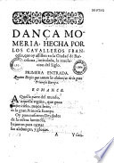 Dança momeria, hecha por los cavalleros franceses, que oy assisten en la ciudad de Barcelona, intitulada la Revolucion del Siglo