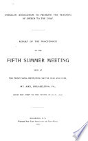 Proceedings of the     Summer Meeting of the American Association to Promote the Teaching of Speech to the Deaf