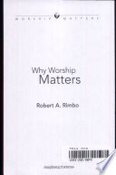 Why Worship Matters