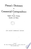 Pitman's Dictionary of Commercial Correspondence in English, French, German Spanish and Italian