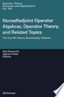 Nonselfadjoint Operator Algebras  Operator Theory  and Related Topics