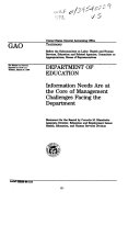 Departments of Labor, Health and Human Services, Education, and Related Agencies Appropriations for 1999: Department of Education