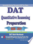 DAT Quantitative Reasoning Preparation 2020   2021 Book