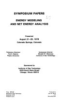 Energy Modeling and Net Energy Analysis
