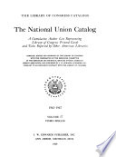 The National Union Catalogs, 1963-