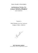Study Guide to Accompany Introduction to Child Development [by] John P. Dworetzky