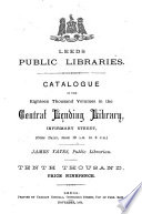 Catalogue Of The Central Lending Library