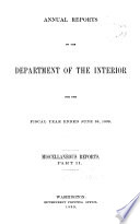 Annual Report of the Department of the Interior