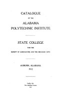 Catalogue and Circular of the Agricultural and Mechanical College of Alabama