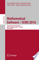 Mathematical Software     ICMS 2016