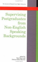 Supervising Postgraduates from Non-English Speaking Backgrounds