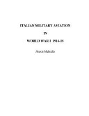 Italian Military Aviation In World War I 1914 1918