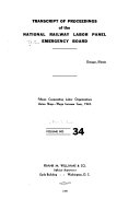 Transcript of Proceedings of the National Railway Labor Panel Emergency Board