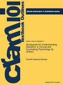 Studyguide for Understanding Research in Clinical and Counseling Psychology By