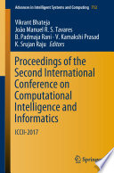 Proceedings of the Second International Conference on Computational Intelligence and Informatics Book