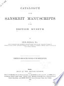 Catalogue of the Sanskrit Manuscripts in the British Museum Book