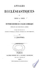 Annales ecclesiastiques. 1846-66