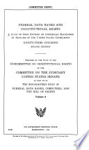 Federal Data Banks and Constitutional Rights