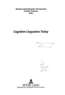 Cognitive Linguistics Today Book