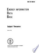 Energy information data base