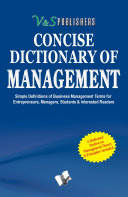 CONCISE DICTIONARY OF MANAGEMENT