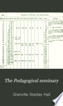 The Pedagogical Seminary Book