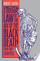 English Law in the Age of the Black Death  1348 1381 Book