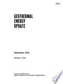 Geothermal Energy Update Book