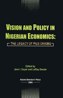 Vision and Policy in Nigerian Economics: The Legacy of Pius ...
