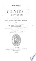 Cartulaire de l'Université d'Avignon (1303-1791)