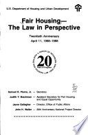 Fair Housing--the Law in Perspective