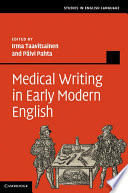 Medical Writing in Early Modern English Book
