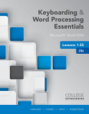 Keyboarding and Word Processing Essentials Lessons 1 55  Microsoft Word 2016  Spiral bound Version