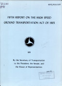 Report on the High Speed Ground Transportation Act of 1965