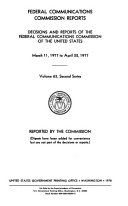 Federal Communications Commission reports. v. 1-45, ...