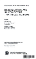 Proceedings of the Third Symposium on Silicon Nitride and Silicon Dioxide Thin Insulating Films