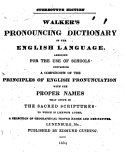 Walker's Pronouncing Dictionary of the English Languge