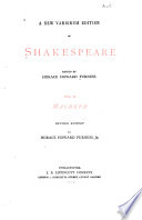 A New Variorum Edition of Shakespeare  Macbeth