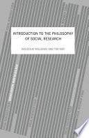 An Introduction To The Philosophy Of Social Research