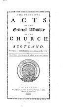 The Principal Acts of the General Assembly of the Church of ...