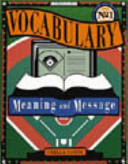 Vocabulary, Meaning and Message