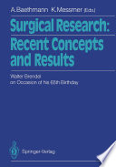 Surgical Research  Recent Concepts and Results Book