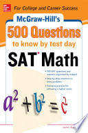 500 SAT Math Questions to Know by Test Day Book