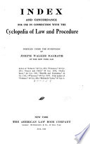 Cyclopedia of Law and Procedure Book