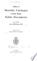 Monthly Catalogue United States Public Documents