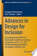 Advances in Design for Inclusion Book PDF