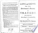 Love and Duty  Or  The Distress d Bride
