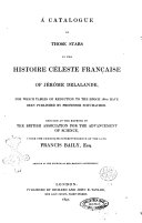 A Catalogue of Those Stars in the Histoire Céleste Français of Jérôme Delalande
